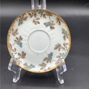 Antique CFH GDM Charles Field Haviland Limoges Blue Floral Bread Plate C. 1880’s